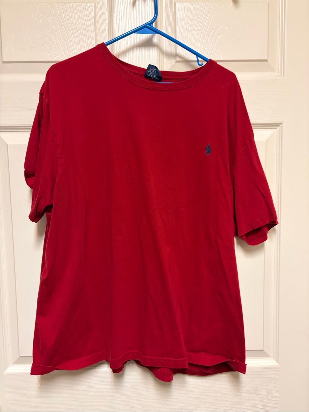Ralph Lauren Red Short-Sleeve Crewneck Tee with Navy Pony
